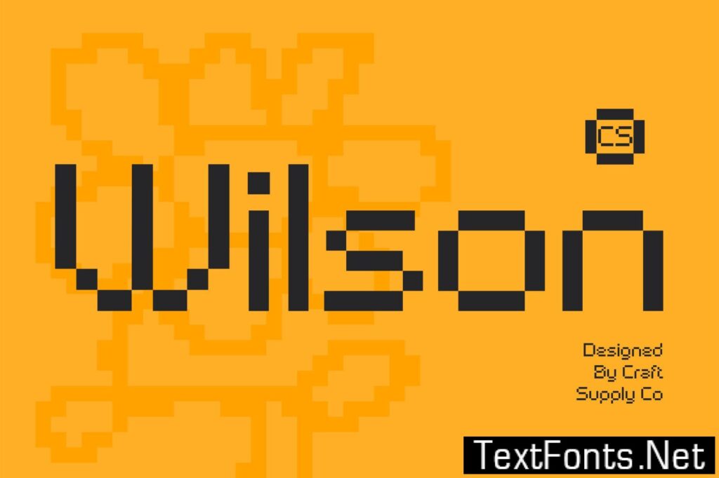 CS Wilson – Pixel Craft Font 4E25S7W