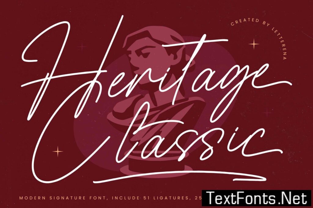 Heritage Classic Modern Signature Font K33X4TW