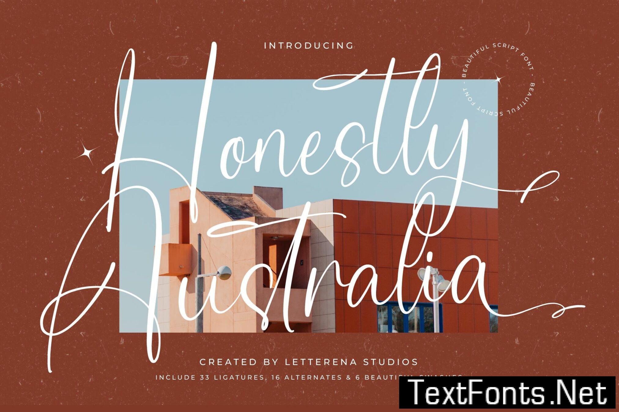 Honestly Australia Script Font 4C5M99D