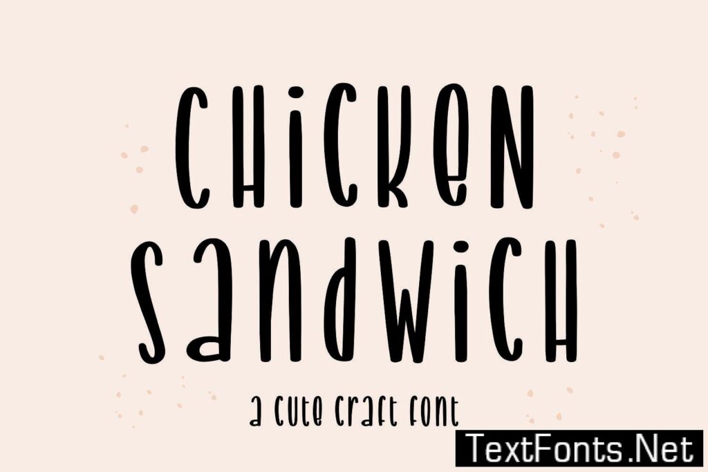 Chicken Sandwich – Food Font 2U5FH6L