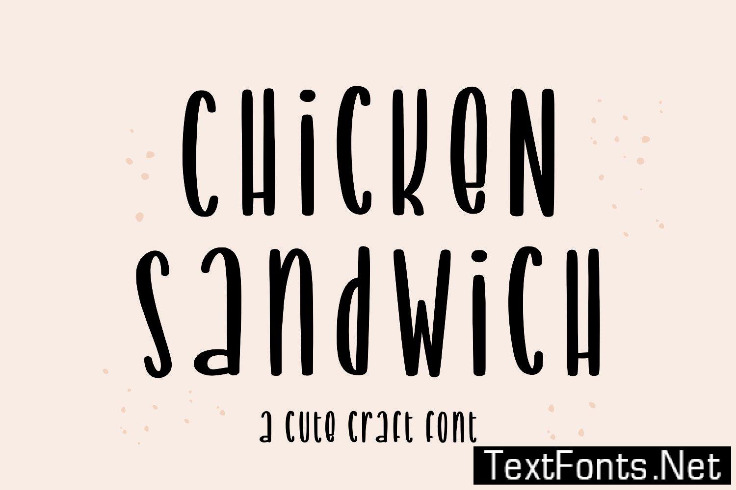 Chicken Sandwich – Food Font 2U5FH6L