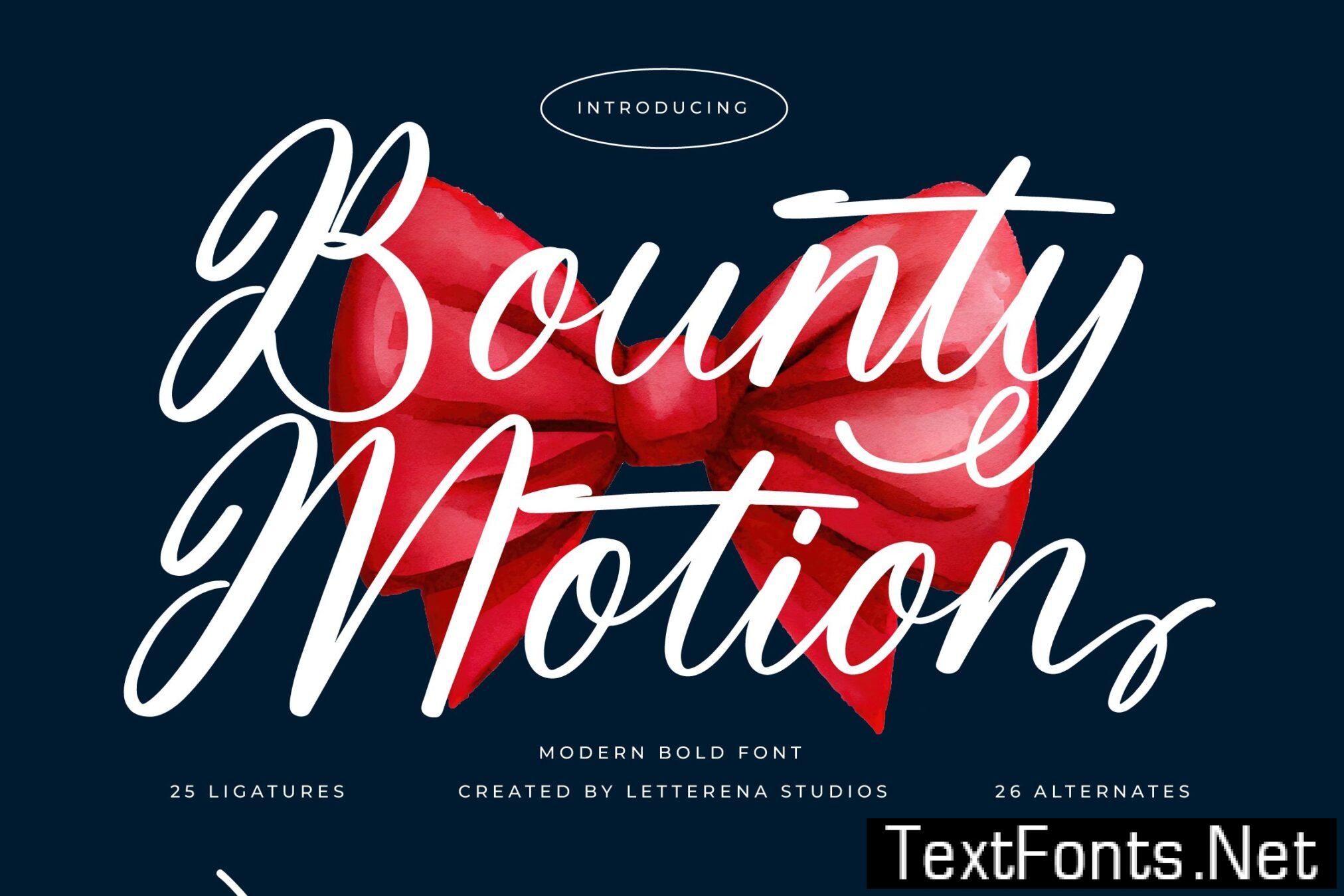 Bounty Motion Modern Bold Font DBPCYT6