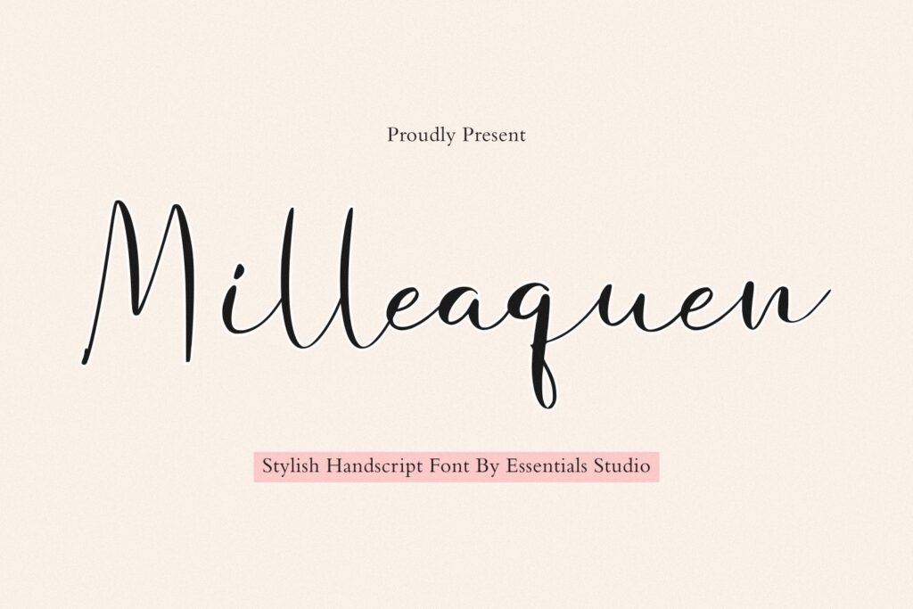 ES Milleaquen – Beautiful Handwritten Script Font FB23C6E