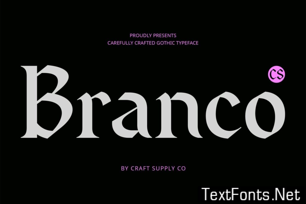 CS Branco – Gothic Font A25CZJC