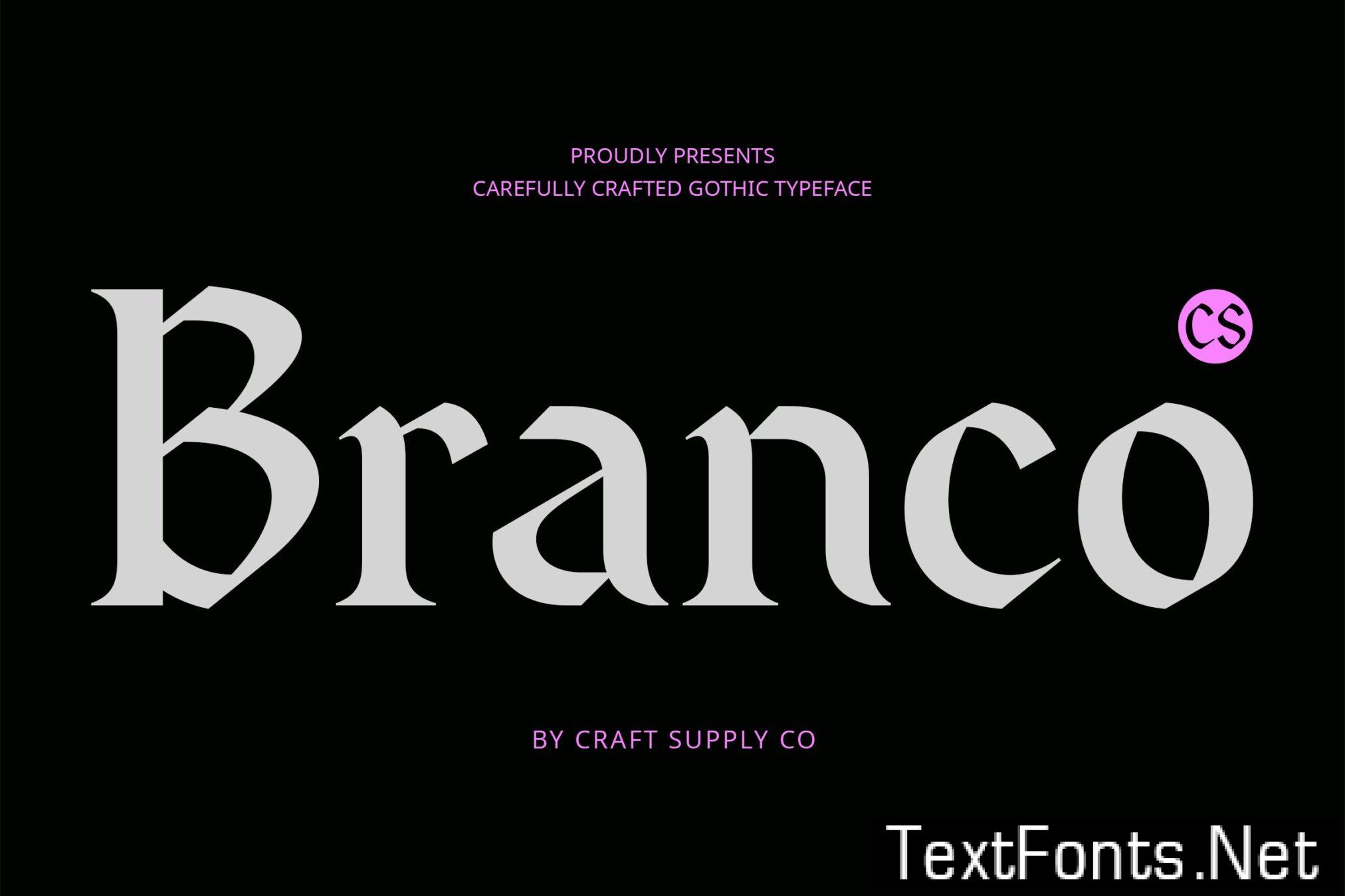CS Branco – Gothic Font A25CZJC