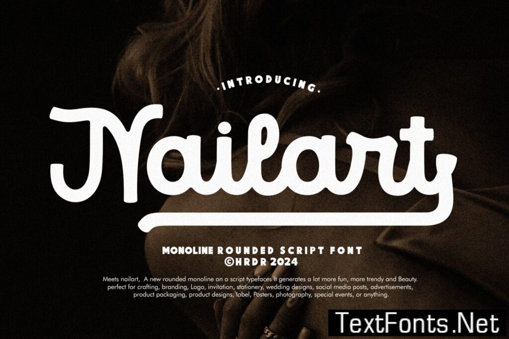 Nailart – Monoline Rounded Font 5KEKVFQ