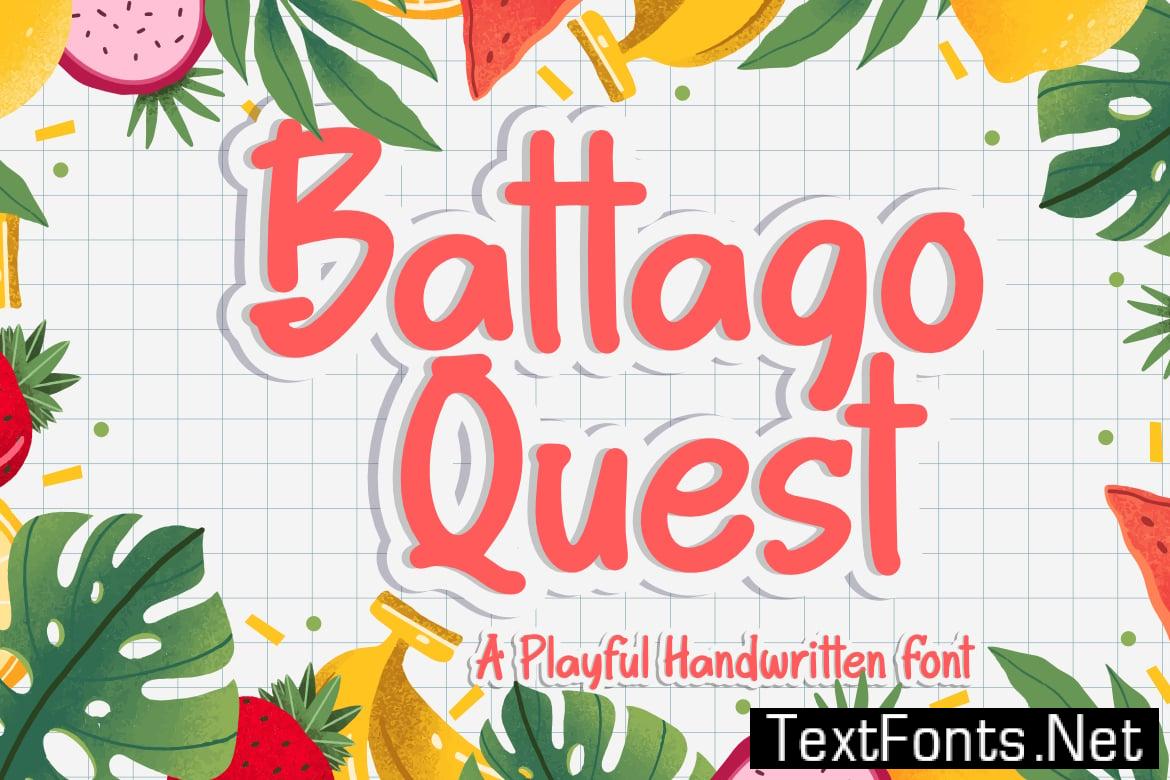 Battago Quest a Playful Handwritten Font APKGAJT