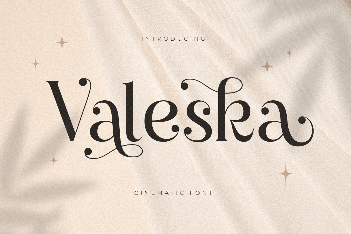 Valeska – Cinematic Font 8QQVWRU