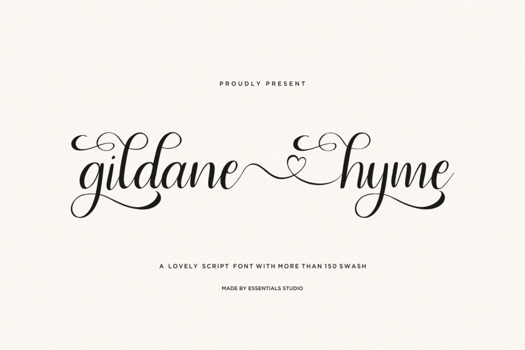 ES Gildane Hyme – Connected Love Script Font YFPWSEA