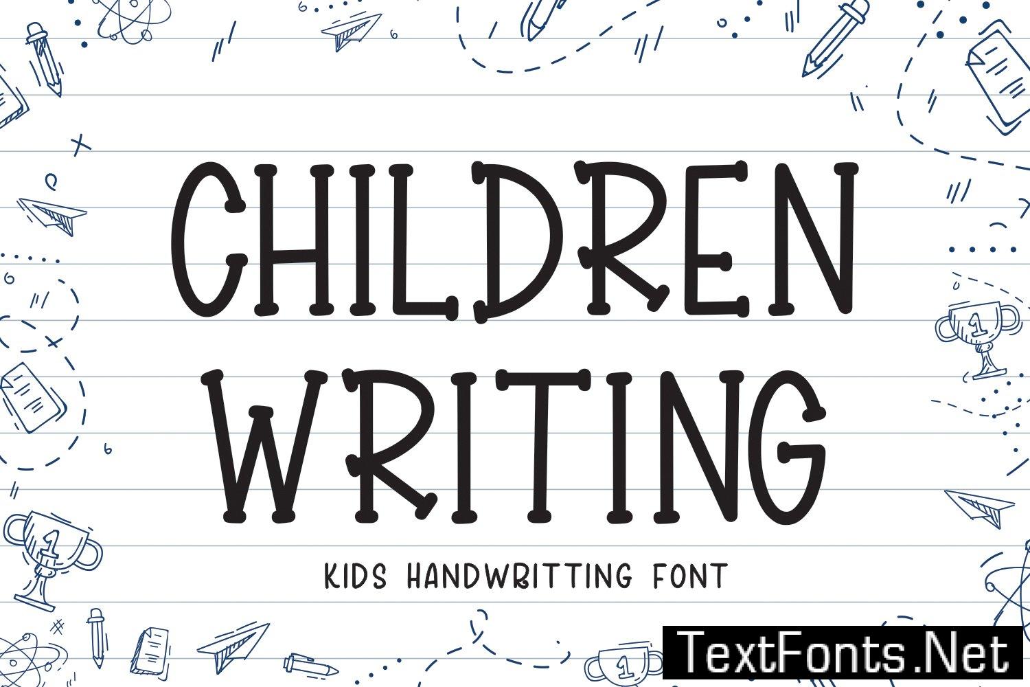 Children Writing – Kids Font DP2HXJQ