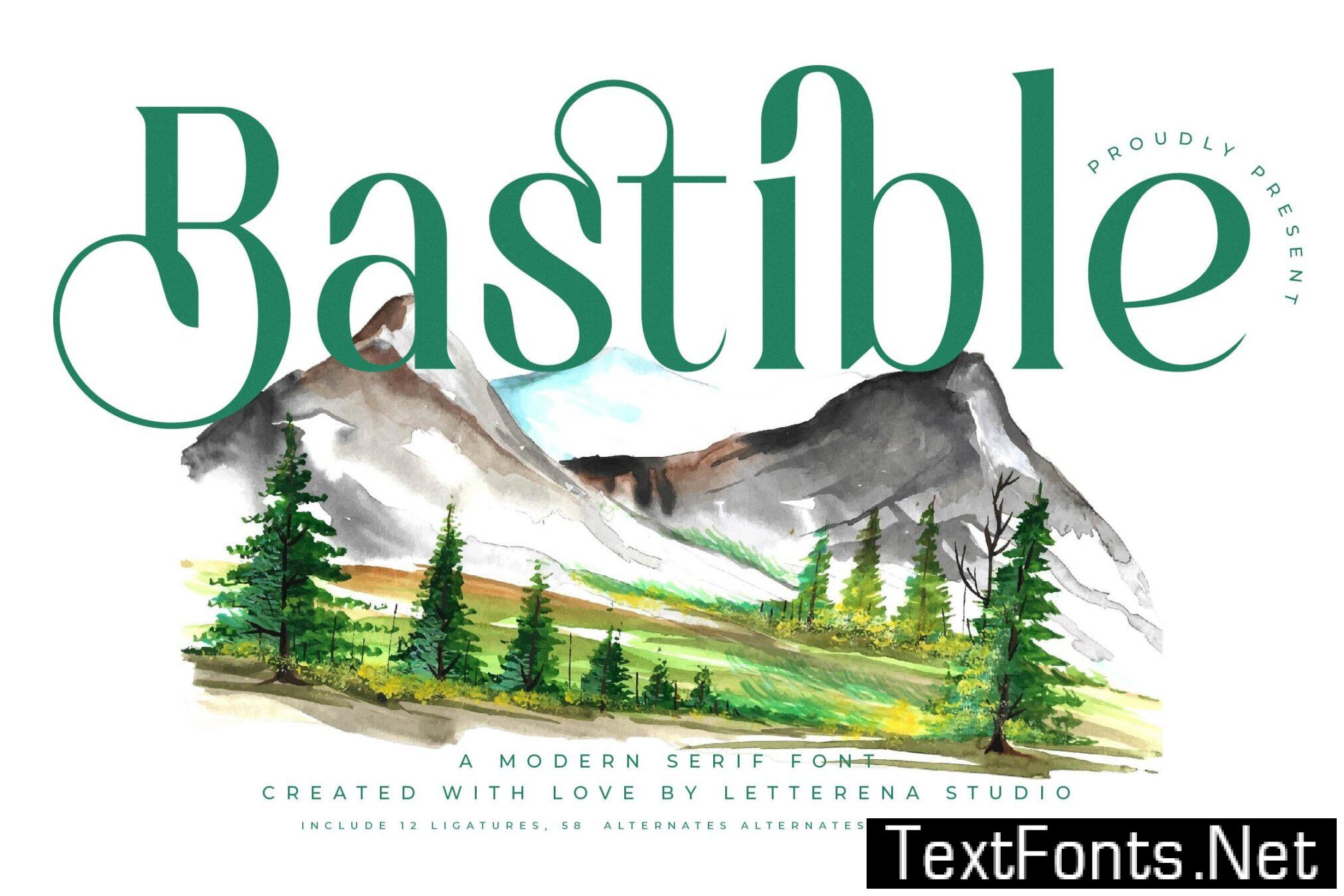 Bastible Modern Serif Font 6GVL7SC