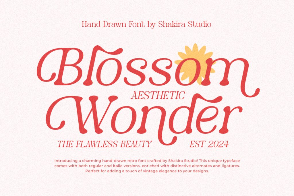 Blossom Wonder – A HandDrawn Font 8FBW9BS