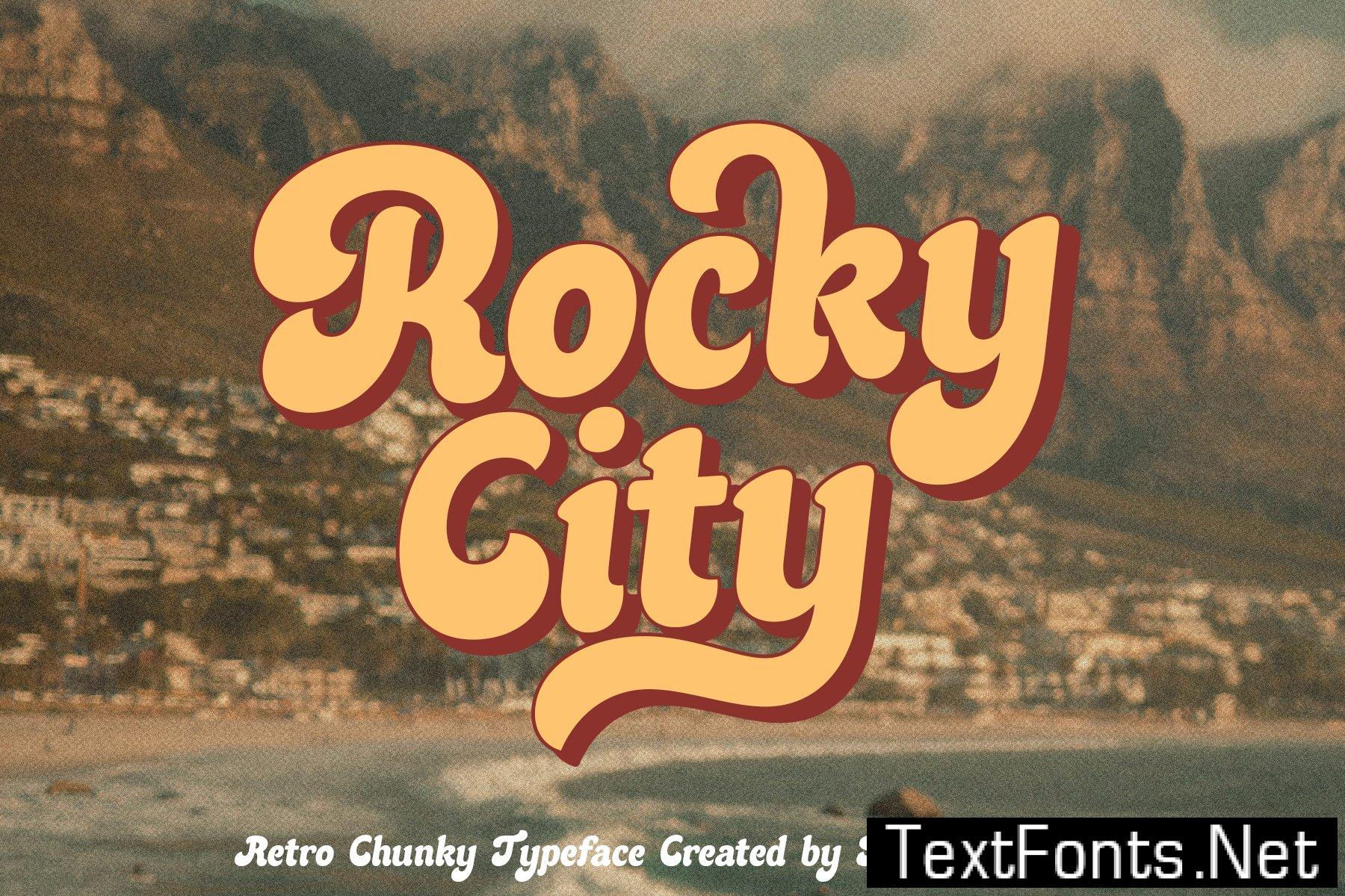 Rocky City – Retro Chunky Typeface CMQK7NT