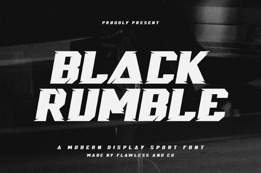 Black Rumble Sport Racing Font NCK6XYE