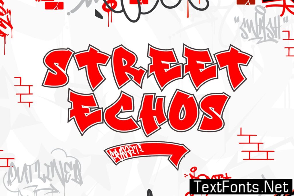 Street Echos – Outlined Graffiti Font TE3UY4R