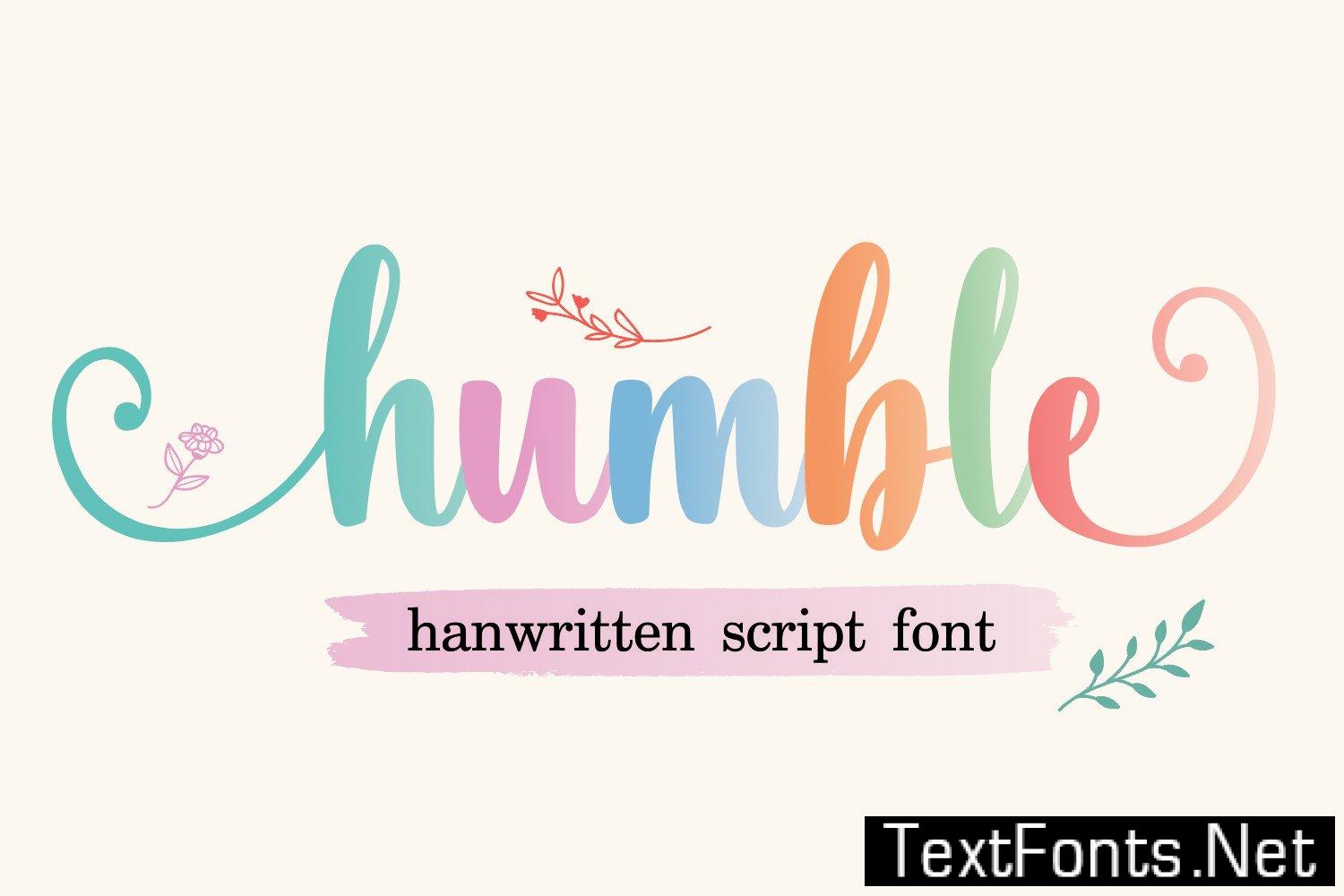 Humble – Modern Script Font FQMUBZL