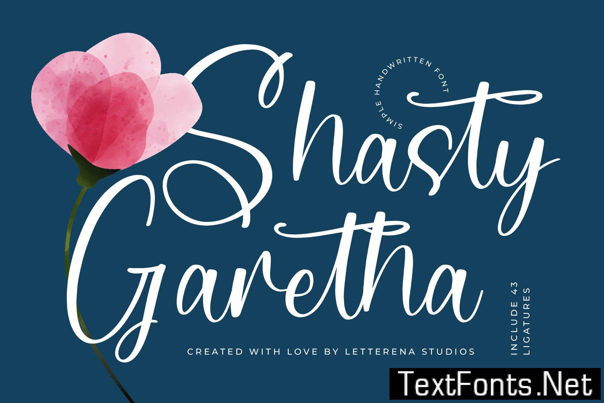 Shasty Garetha Simple Handwritten Font DUZBPUS