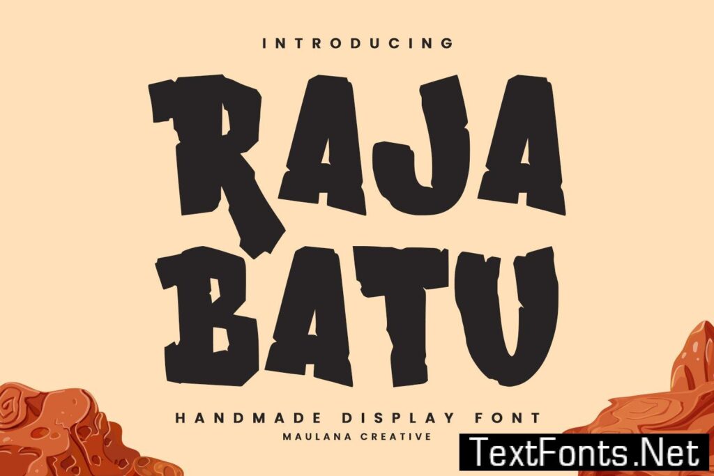 Raja Batu Handmade Display Font GMFLYBT