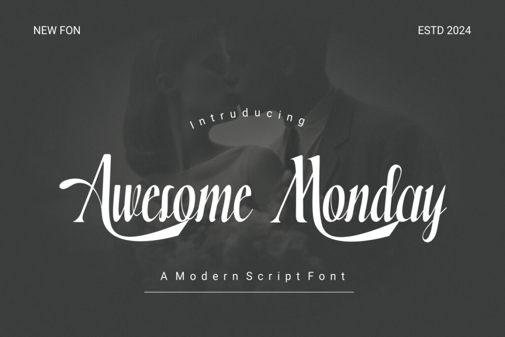 AwesomeMonday – Modern Script Font F2NVC4K