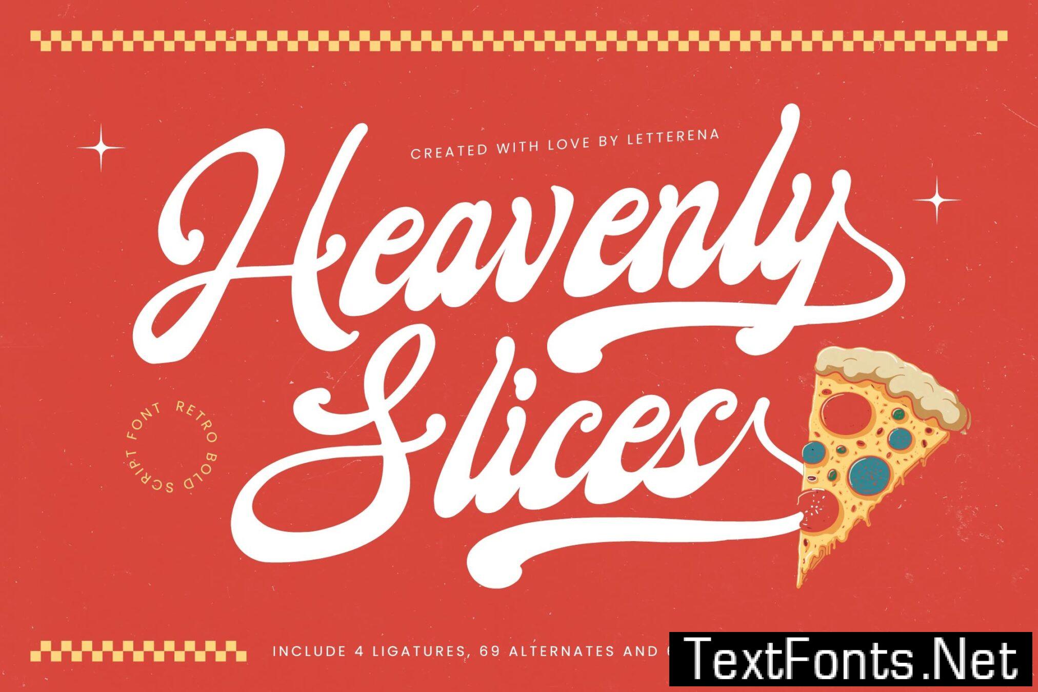 Heavenly Slices Retro Bold Script J87NN3B