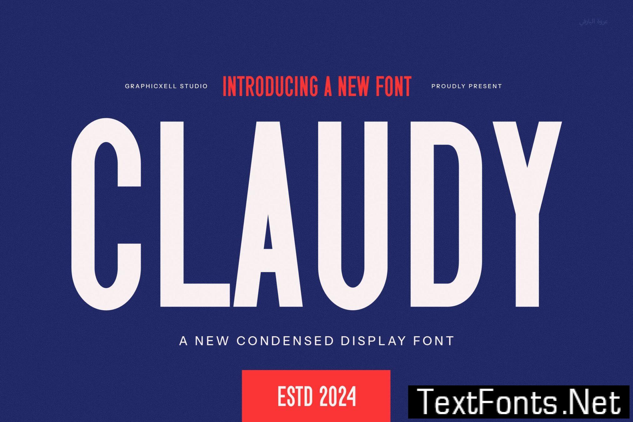 Claudy Modern Sans Serif Font TM3Z5YR