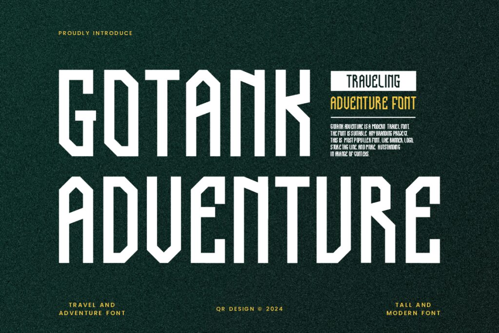 Gotank Adventure – Tall & Travel Font RSST4FB