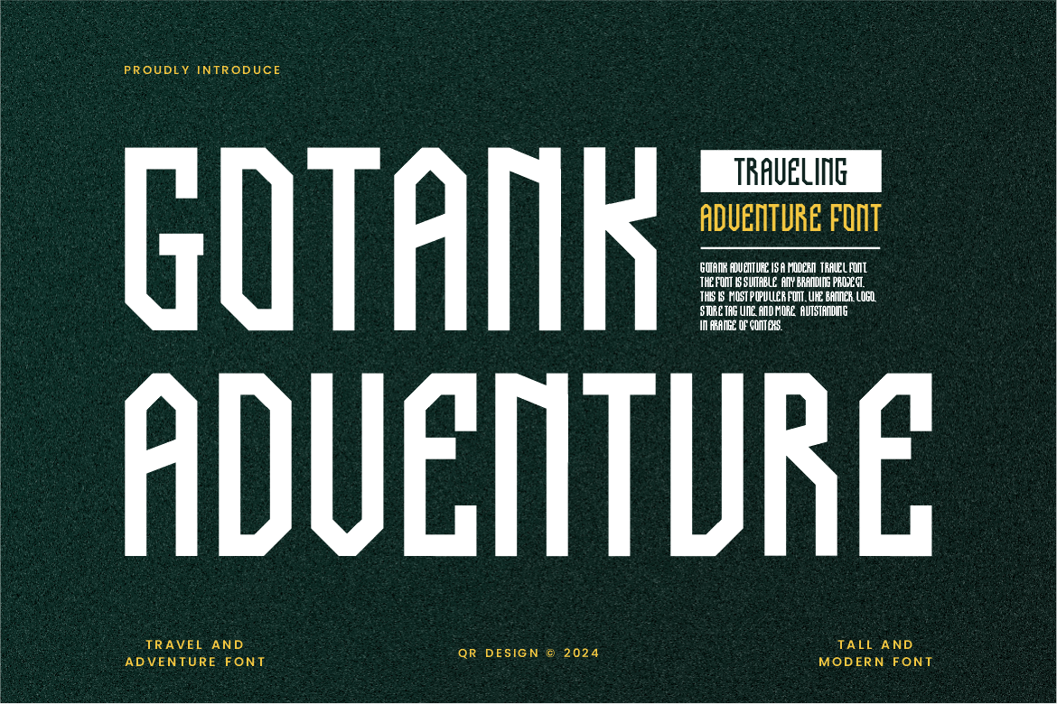 Gotank Adventure – Tall & Travel Font RSST4FB
