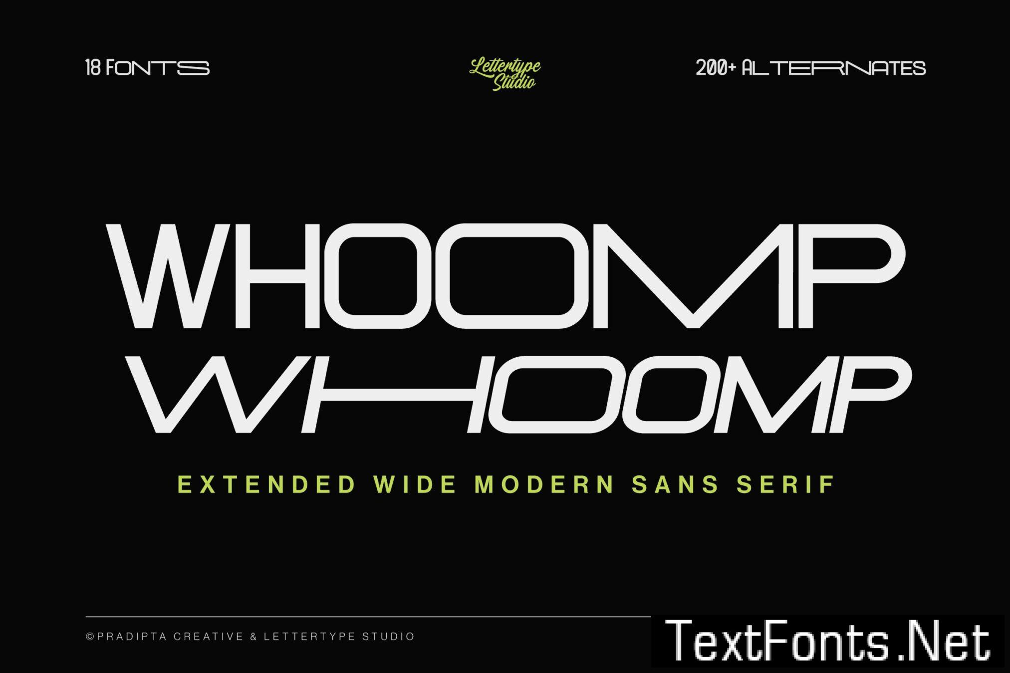 Whoomp Extended Wide Modern Sans Serif ELPKKWM