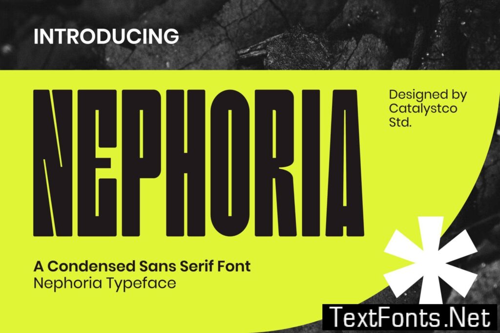 Nephoria Condensed Sans Serif Font BD678QD