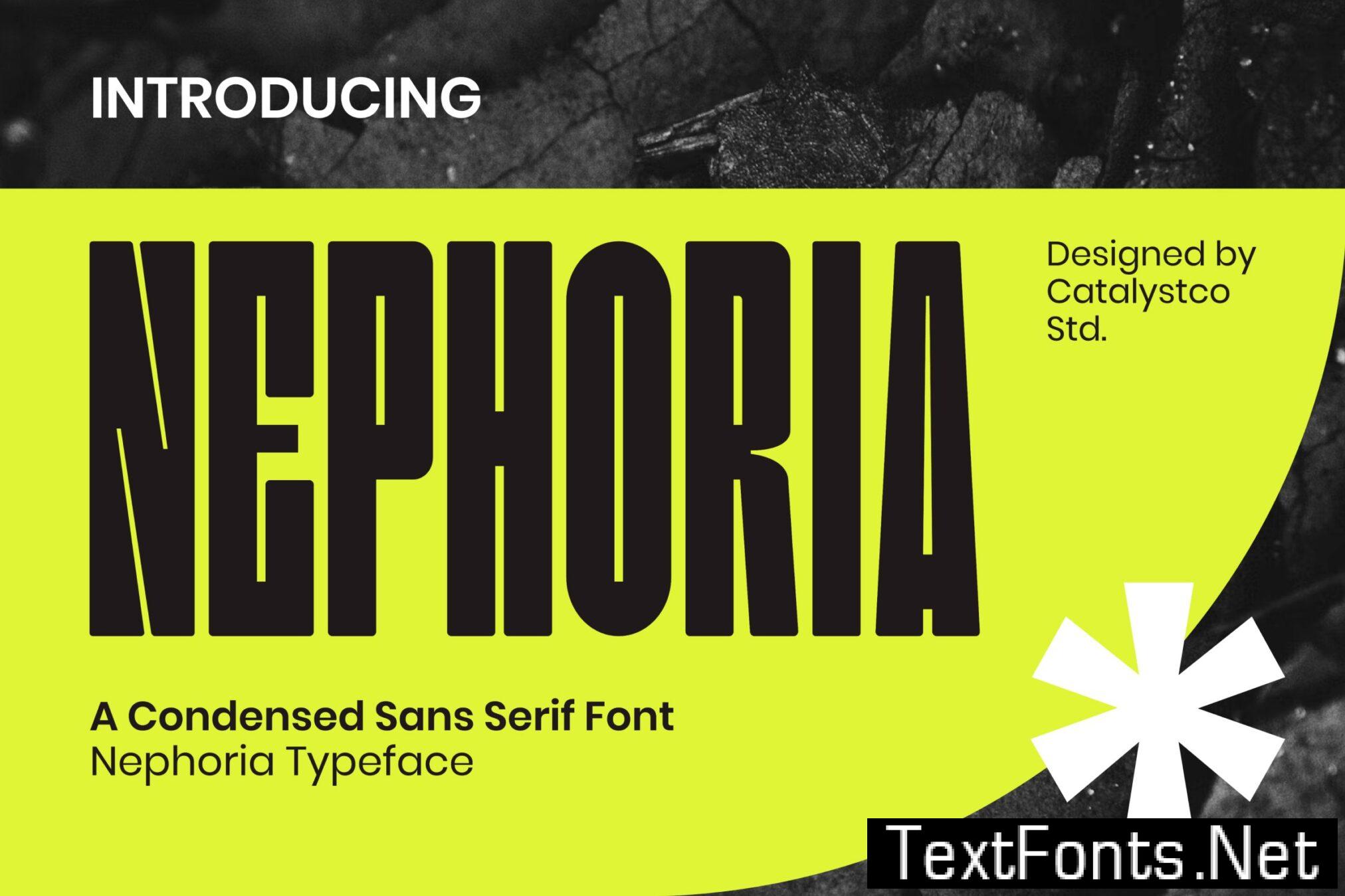 Nephoria Condensed Sans Serif Font BD678QD