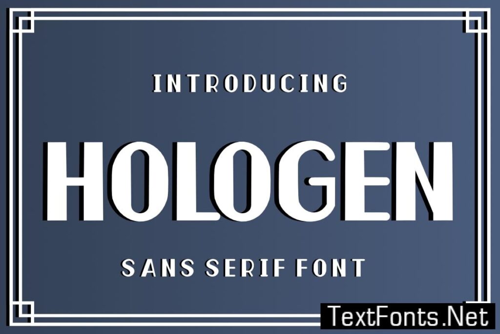 Hologen Sans Serif Font 56X94EZ