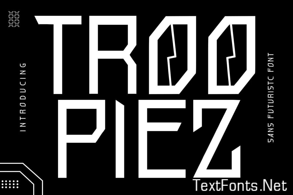 Troopiez Futuristic Font CCBLQD2