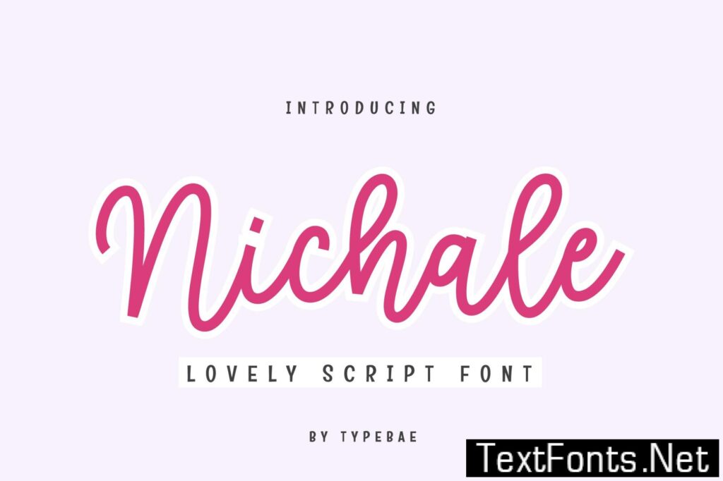 Nichale – Lovely Handwritten Script Font GMY3NGA