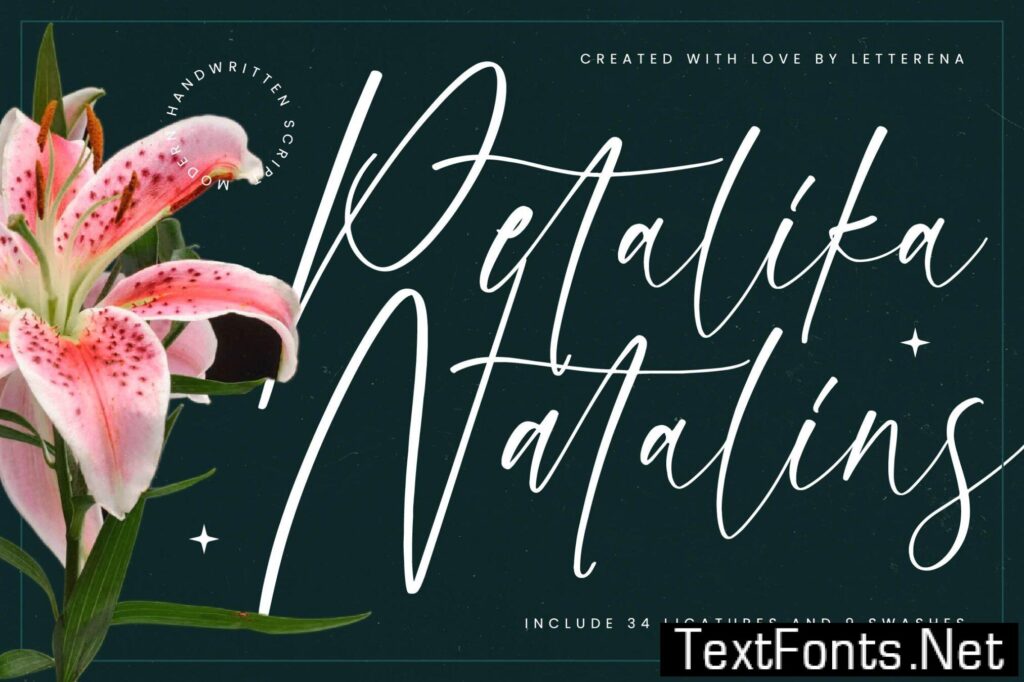 Petalika Natalins Modern Handwritten Script 2295BDG