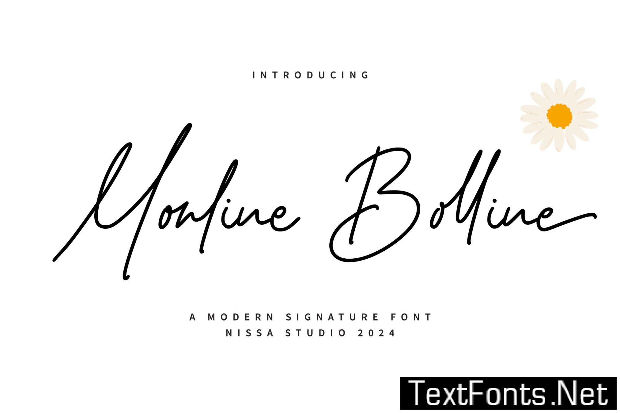 Monline Bolline – Signature Font 63FPRRL