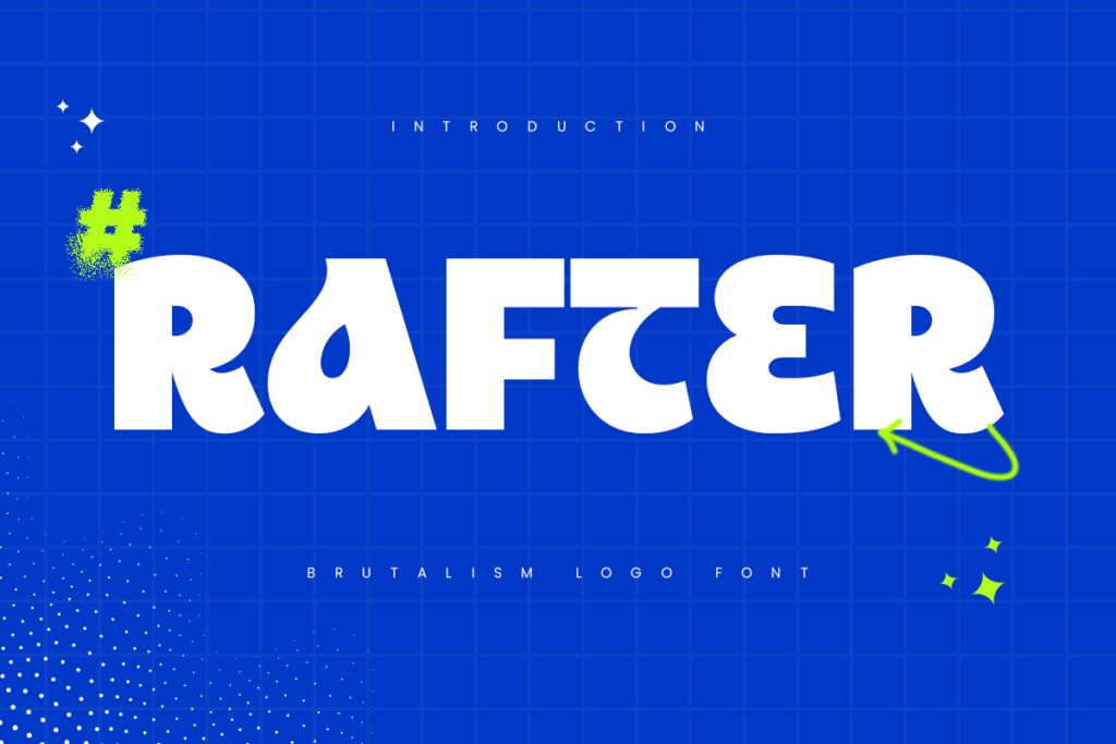 Rafter – Brutalism Logo Font BMC6K53