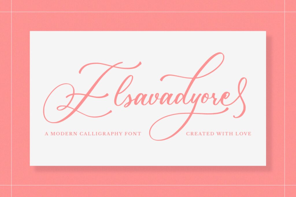 Elsavadyore – Calligraphy Font MHBJXTY