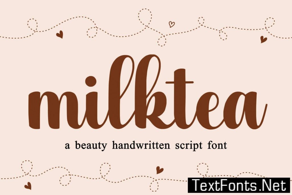 Milktea Wedding Font M2MV78E