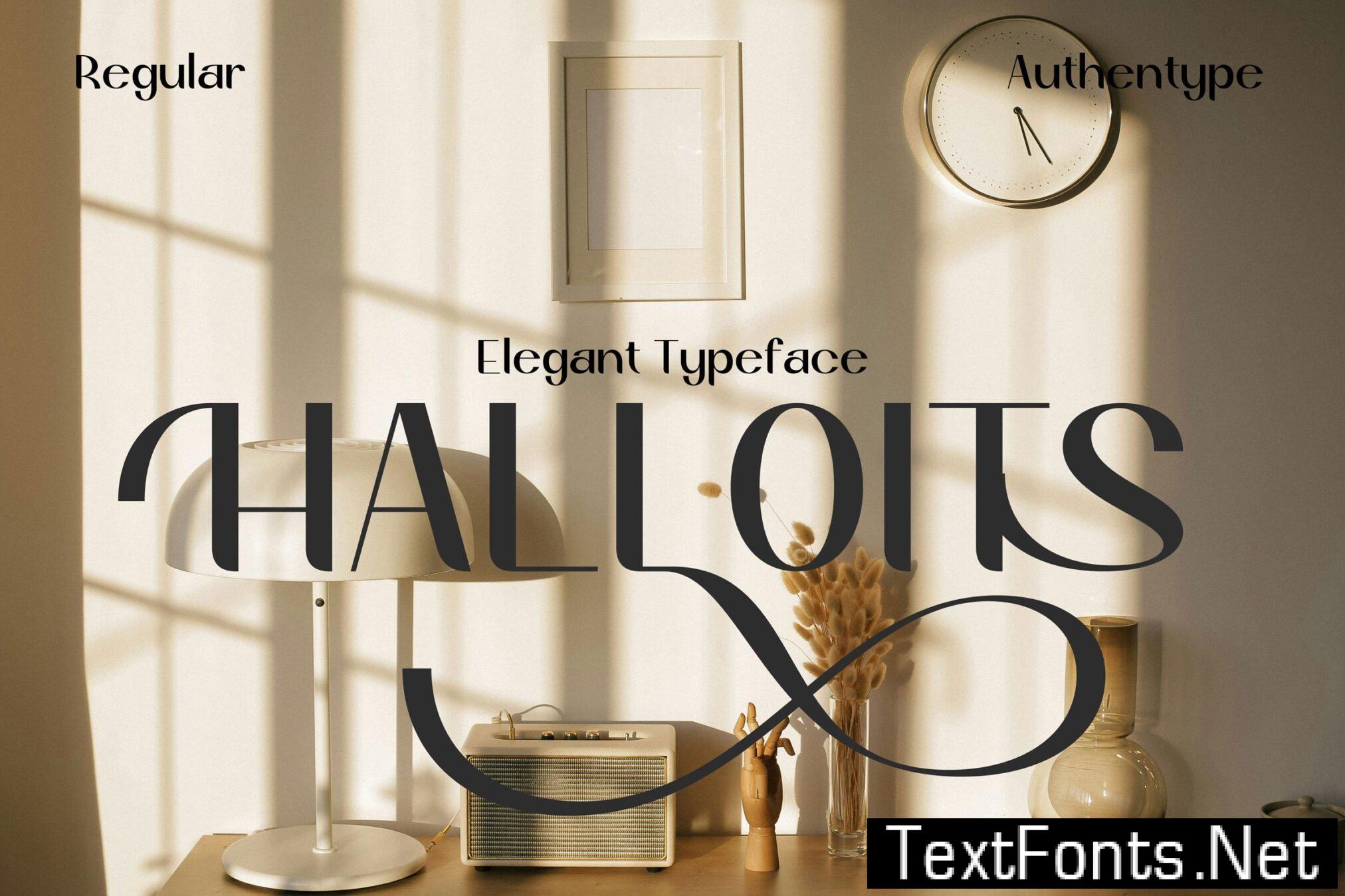 Halloits Elegant Typeface 65K5EMB
