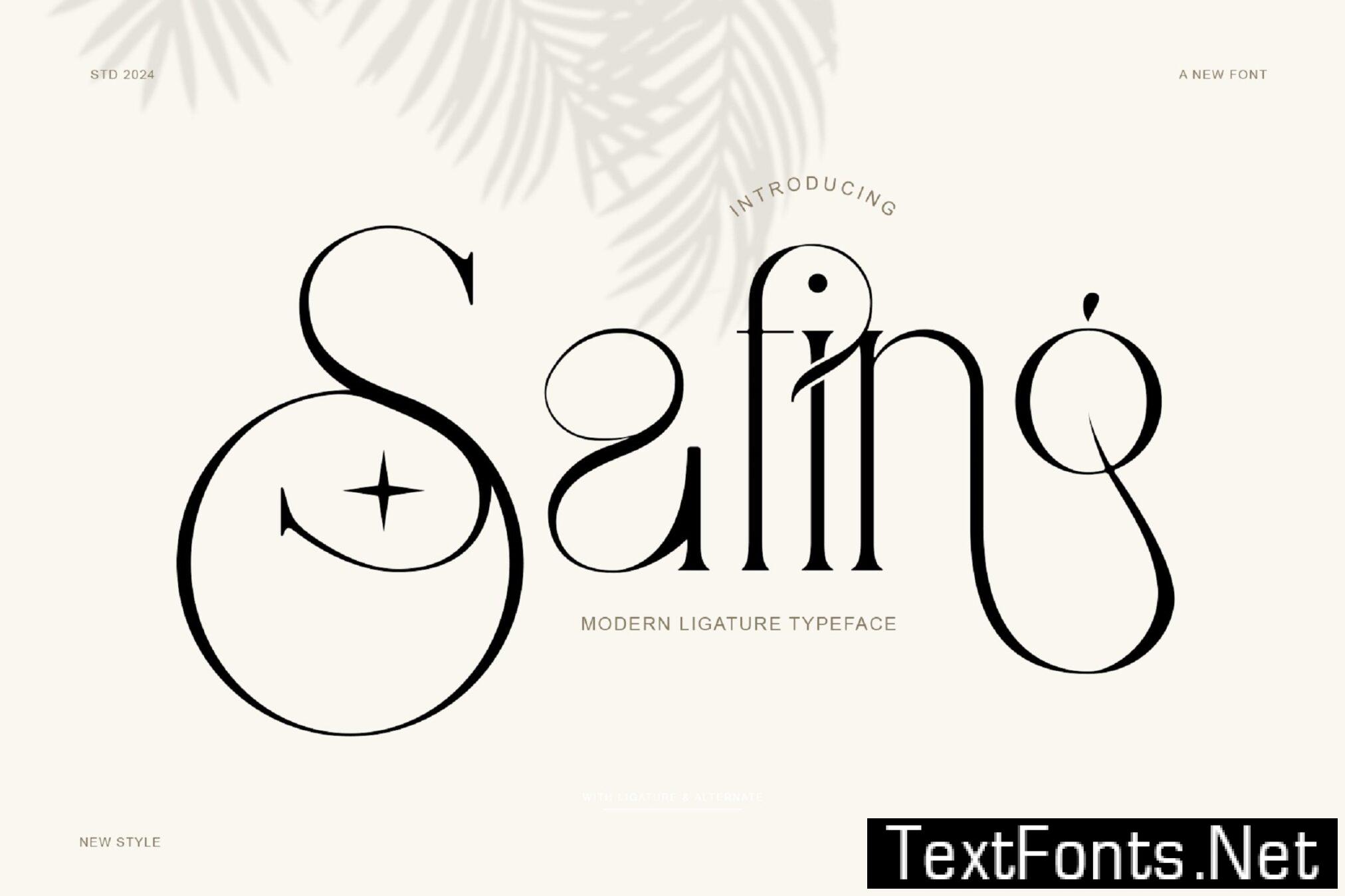 Safing Ligature Serif Typeface KTF4YV2