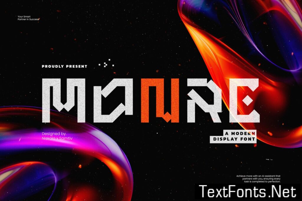 Monre – A Futuristic Display Typeface UKA334K