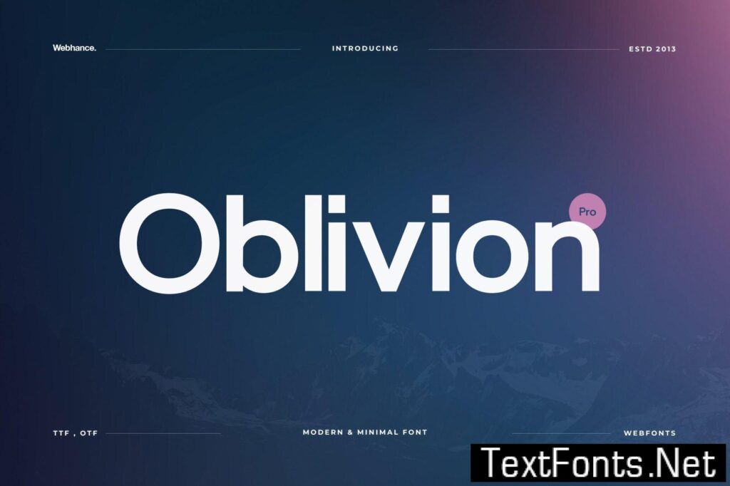 Oblivion – Modern Sans-Serif Webfont S968WBQ