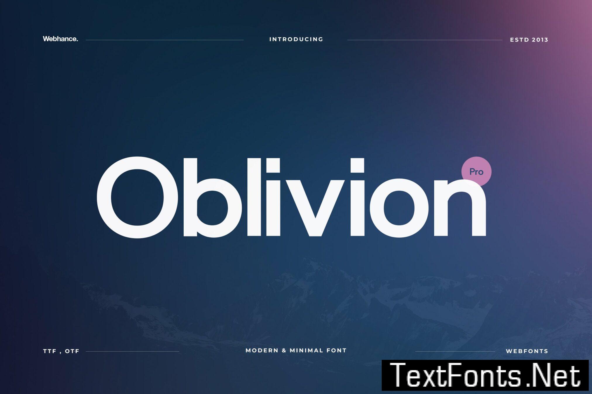 Oblivion – Modern Sans-Serif Webfont S968WBQ