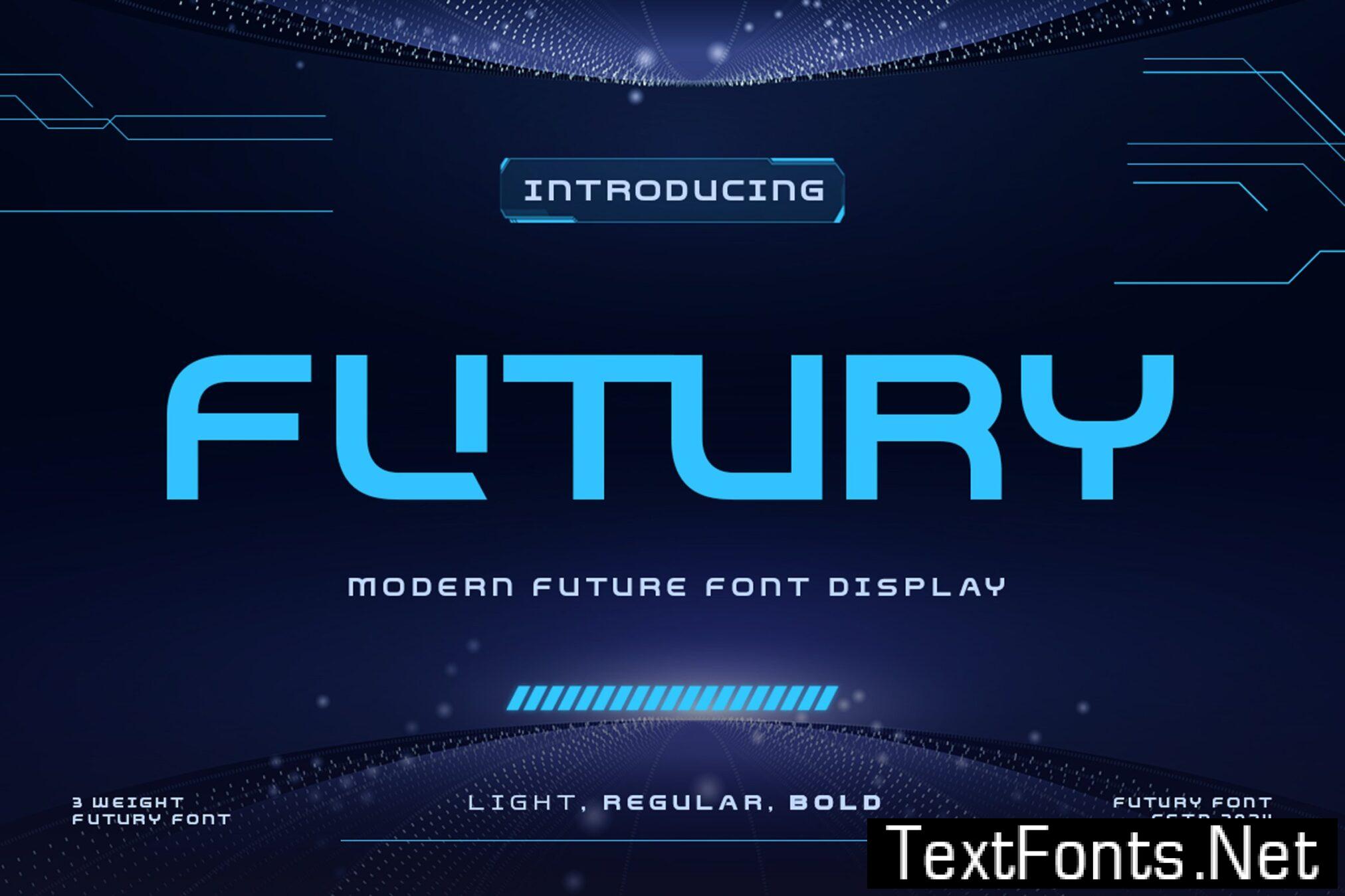 Futury – Modern Futuristic Display Font R9EQLTK