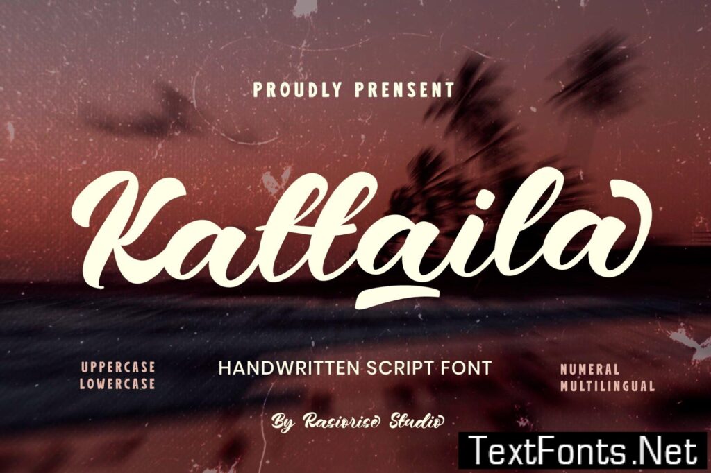 Kattaila – Handwritten Script Font RNKMMMW