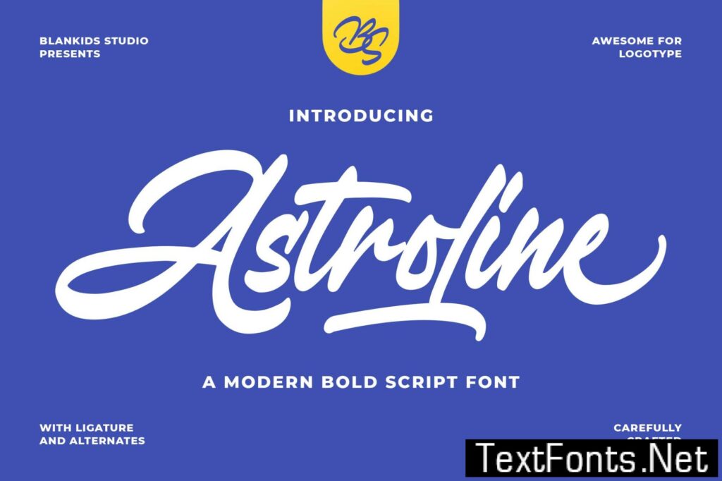 Astroline a Modern Bold Script Font 2X63XQC