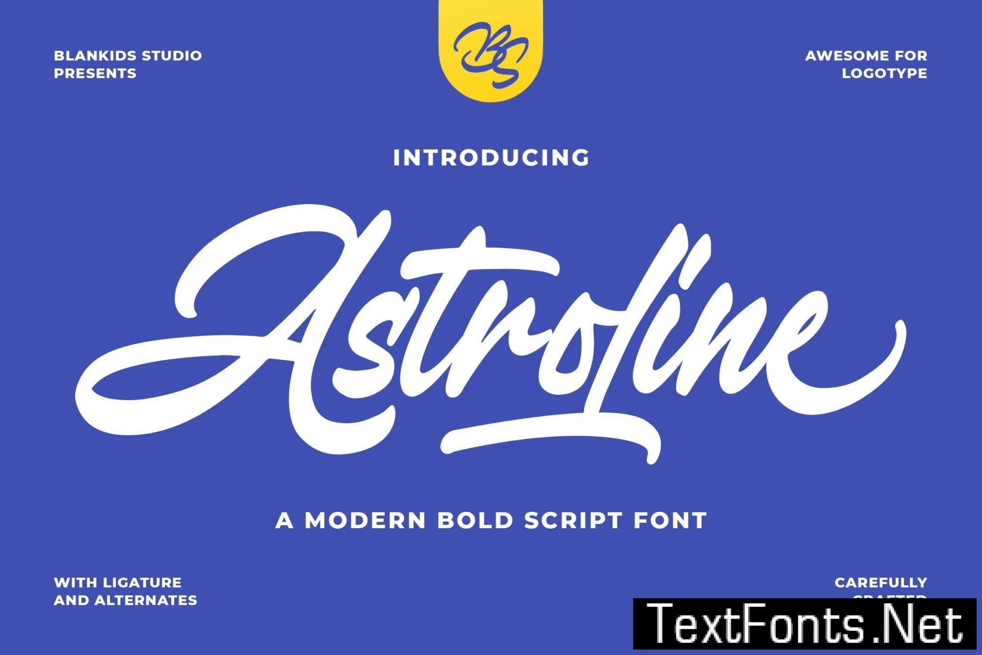 Astroline a Modern Bold Script Font 2X63XQC