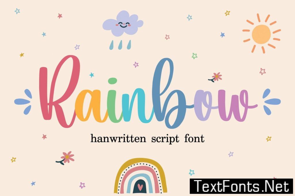 Rainbow – Wedding Font X23FSJ3