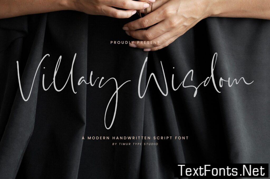 Villary Wisdom – Modern Handwritten Script Font TT WABUNBQ