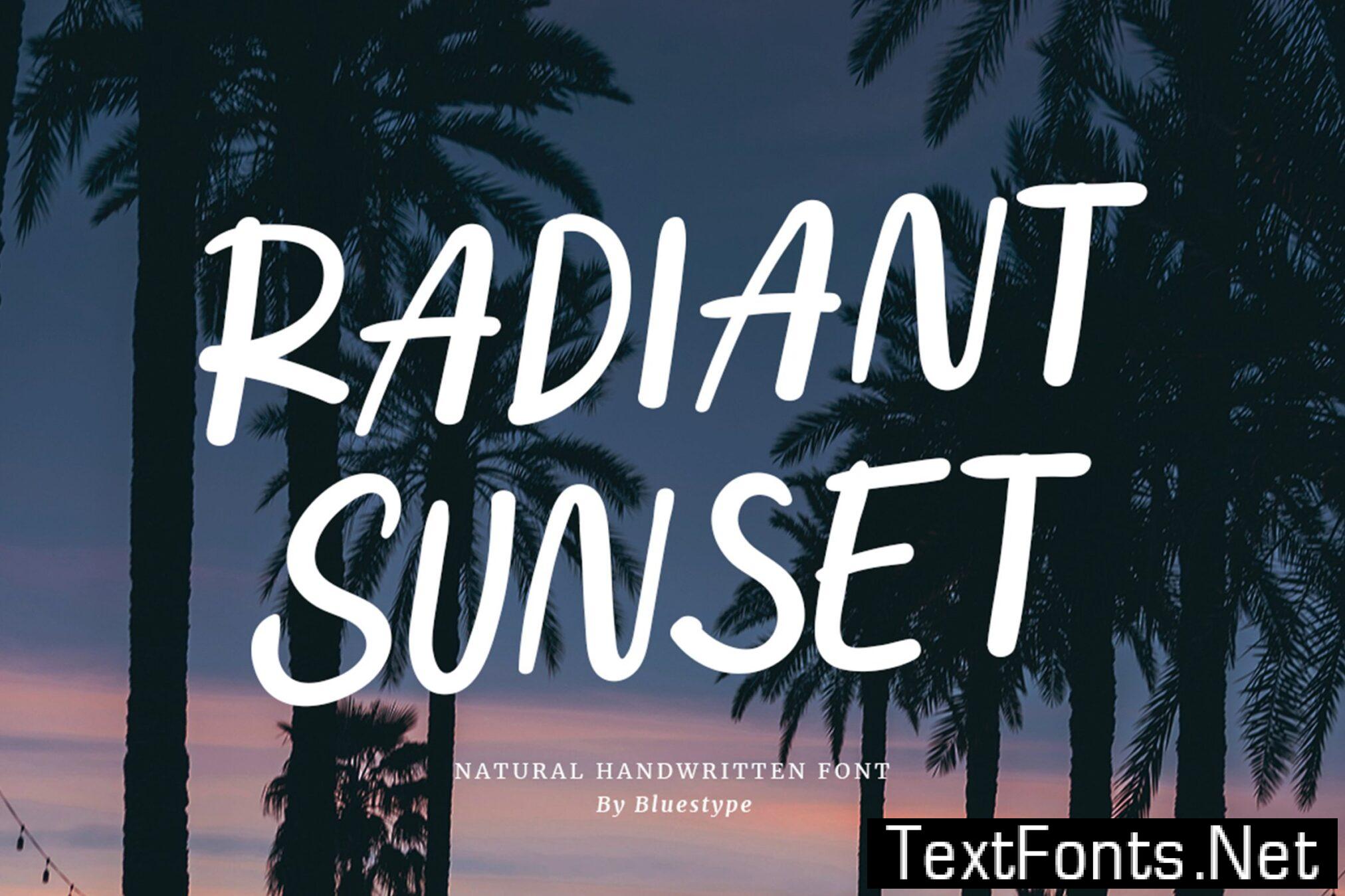 Radiant Sunset – Natural Handwritten Font JNP9NQZ
